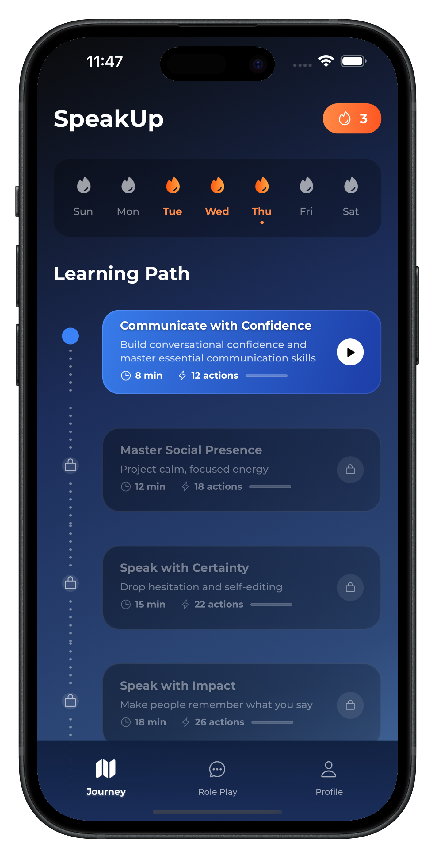 Convo App Learning Path Screenshot